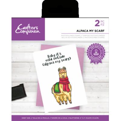 Crafter's Companion Clear Stamps - Alpaca My Scarf